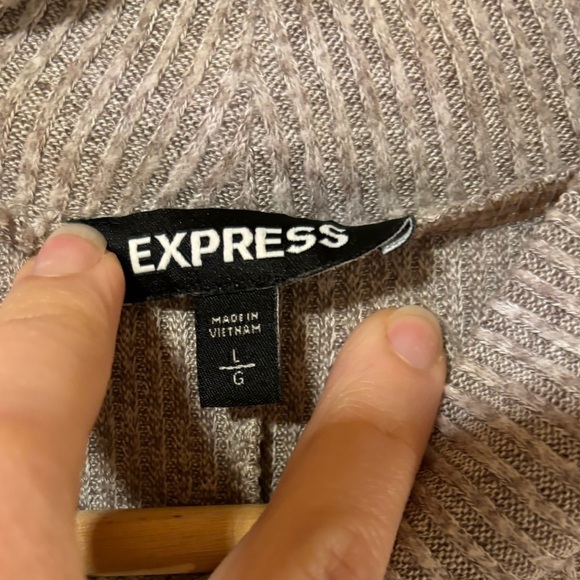 Auction listing-Express-Oatmeal Dress - Picture 2 of 5